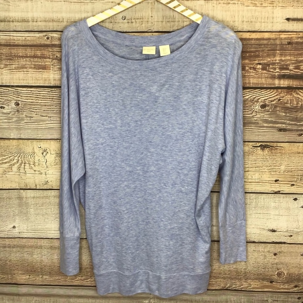 St Tropez West Long Sleeve Dolman Tee Sm Blue